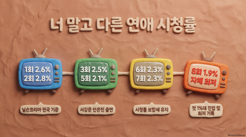 '너 말고 다른 연애' 시청률 1.9%, 첫 1%대 추락 자체 최저 | 서강준 안은진