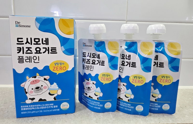 아이들 건강간식 추천, 짜먹는요거트 드시모네 키즈요거트 플레인 솔직 후기