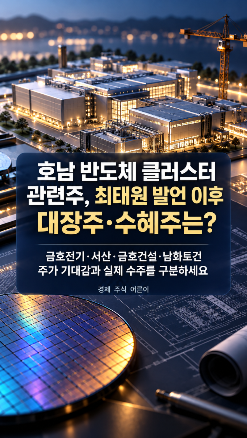 호남 반도체 클러스터 관련주, 최태원 발언 이후 대장주·수혜주는?