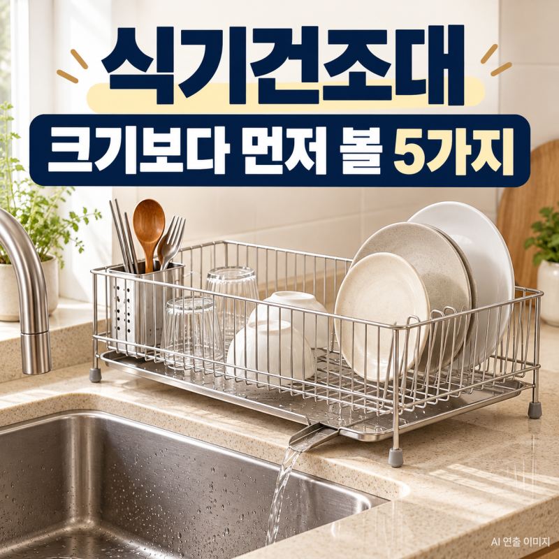 식기건조대, 싱크대에 놓기만 하면 끝? 배수·그릇 간격·세척 전 확인할 5가지