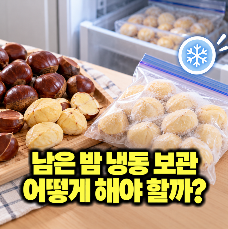 남은 밤 상하지 않게 냉동 보관하는 방법