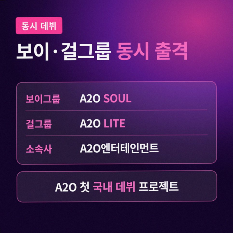 A2O 소울 라이트 데뷔, 이수만 K팝 새판 짜기 통할까?