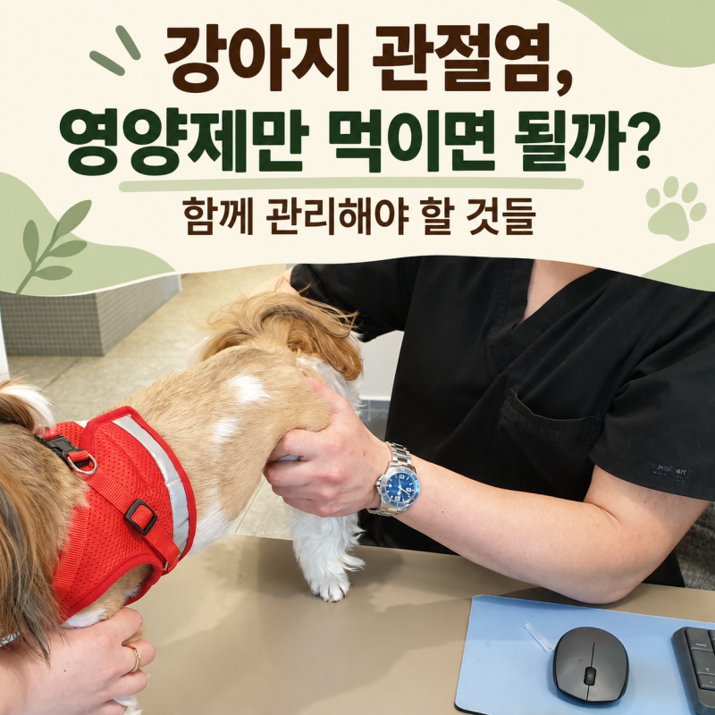 강아지 관절염, 영양제만 먹이면 될까? 통증과 산책까지 함께 관리해요