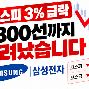 코스피 6300선까지 급락... 삼성전자 주주가 바라본 오늘의 하락장