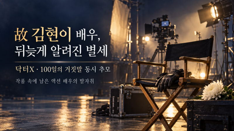 故 김현이 누구길래? 닥터X·100일의 거짓말 동시 추모…지난여름 별세한 액션 배우