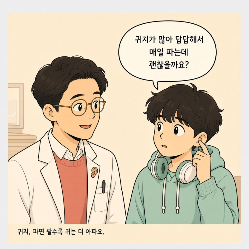 [귀로한컷] 귀지, 파면 팔수록 귀가 아파요!