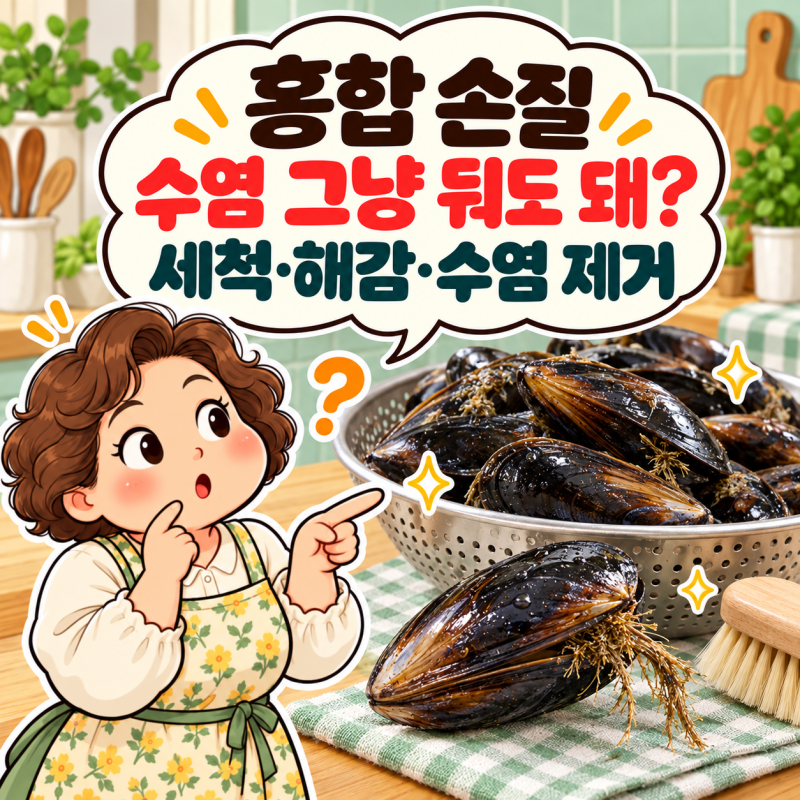 홍합 손질법, 수염은 꼭 제거해야 할까? 씻는 법과 해감까지