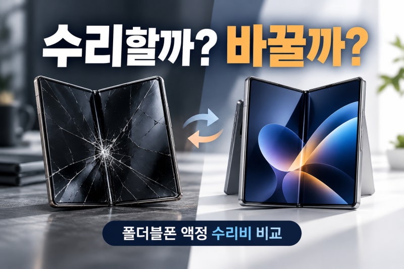 "80만 원 주고 고쳐야 할까?" 폴더블폰 액정교체 vs 새 휴대폰 구매, 비용 비교