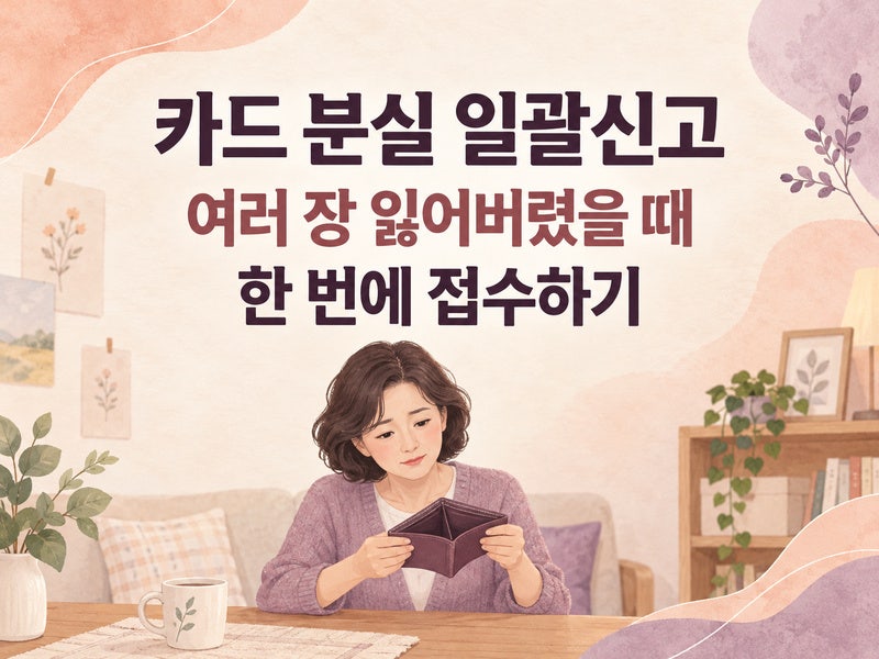 카드 분실 일괄신고｜여러 장 잃어버렸을 때 한 번에 접수하기