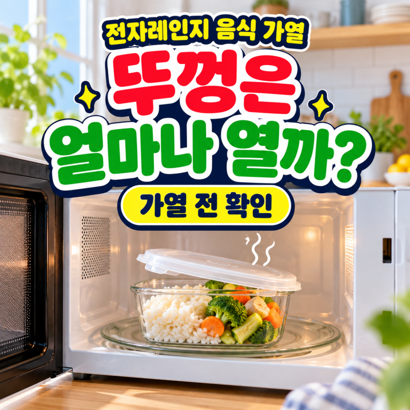 전자레인지 음식 가열, 뚜껑은 얼마나 열어둘까요?