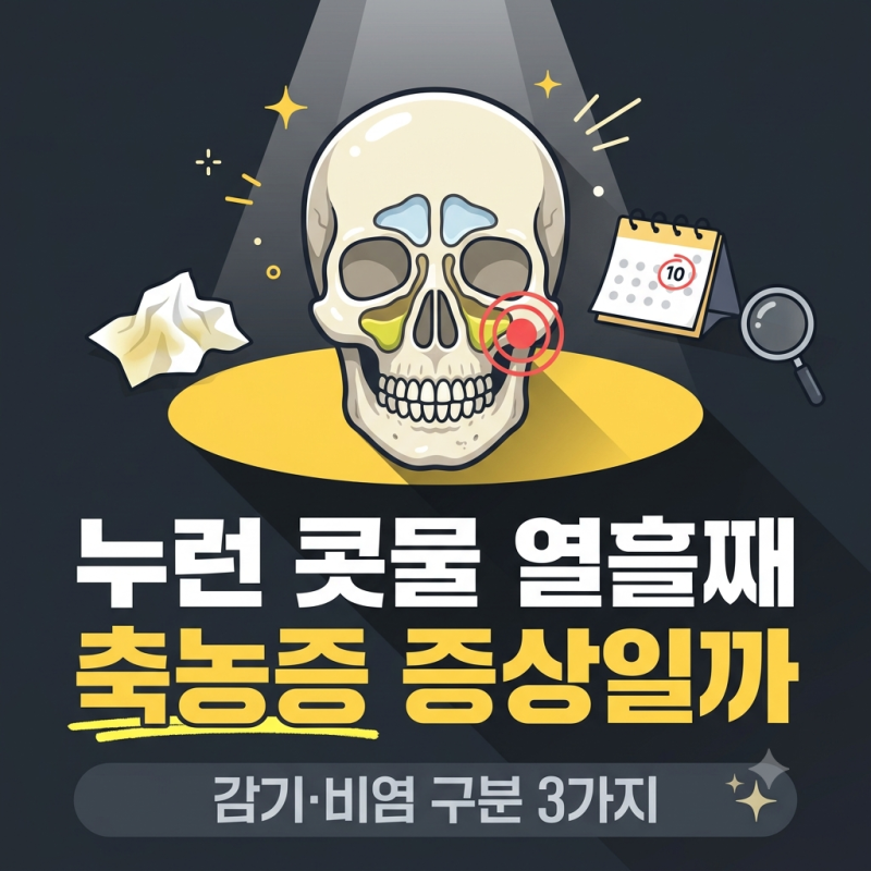 축농증 증상, 감기·비염과 구분하는 3가지와 급성·만성 기준
