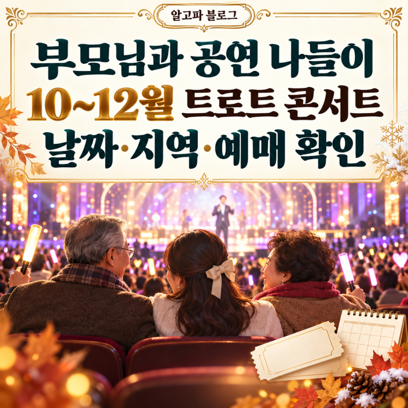 2026 트로트 가수 10·11·12월 콘서트 일정, 공연모음｜장윤정·영탁·에녹·미스트롯4·남진·진....