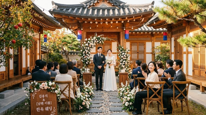 배우 '김용지' 열애설 없는 깜짝 한옥 웨딩, 김고은 배정남 축하 속 결혼식
