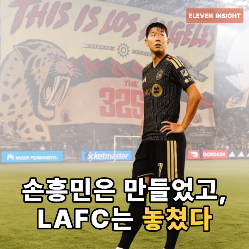 A매치 59골 신기록 쓴 손흥민…퇴장 유도에도 LAFC 1-1, 승리 놓친 이유