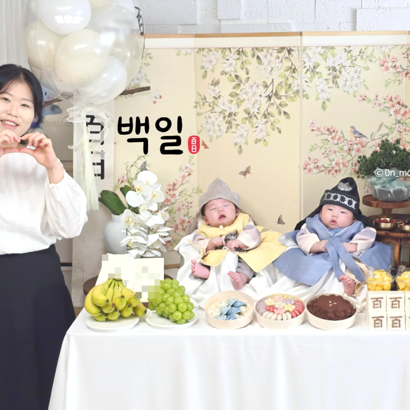아기 100일 셀프 백일상 차리기 상차림 음식 떡 과일 의미