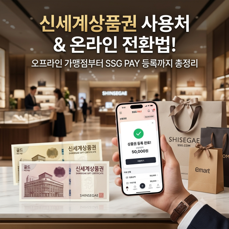 신세계상품권 사용처 총정리! 오프라인부터 온라인(SSG PAY) 전환 등록 방법까지