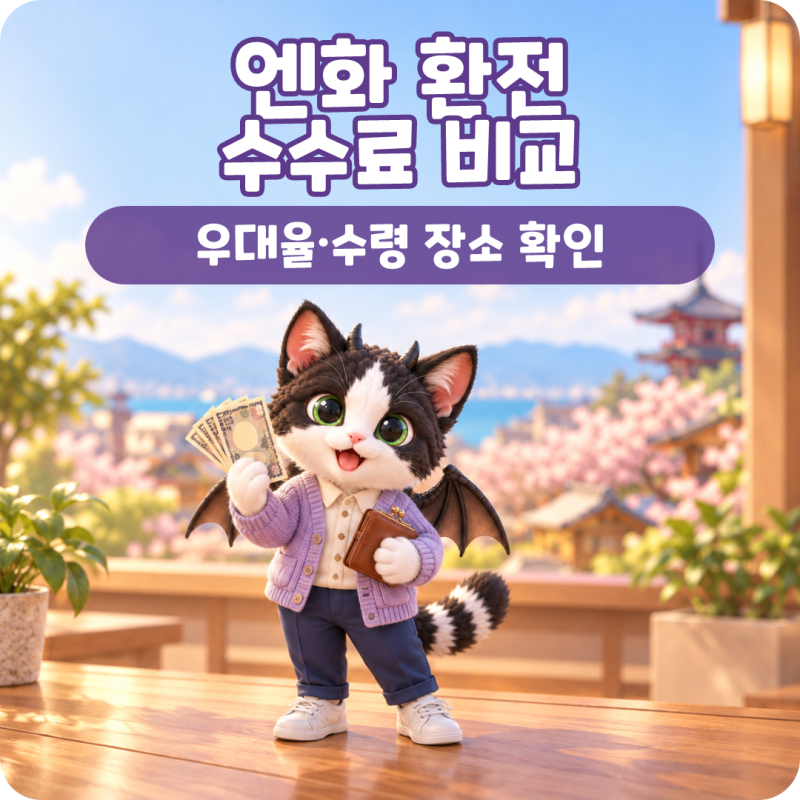 [일본여행] 엔화 환전, 어디서 바꾸는지보다 수수료 우대와 수령 장소가 중요합니다