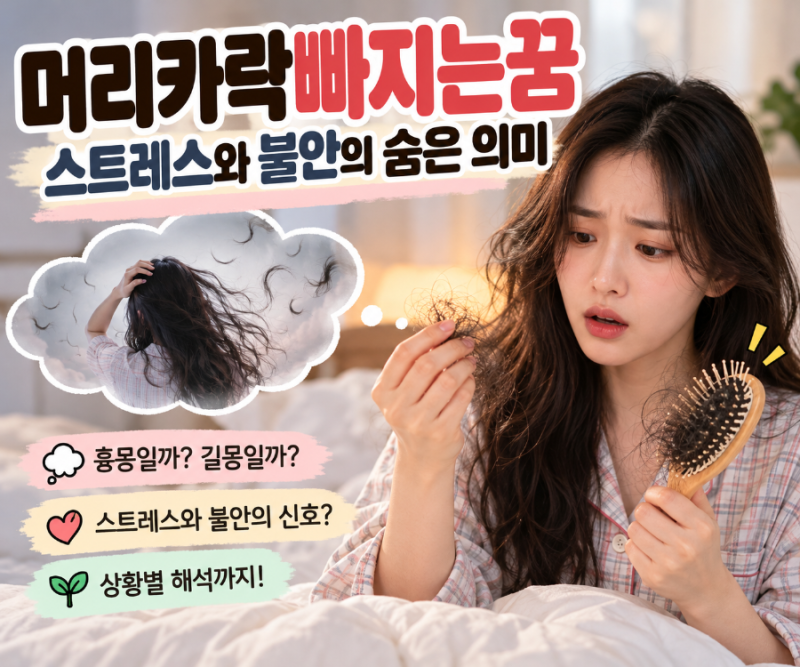 머리카락빠지는꿈 스트레스와 불안의 숨은 의미