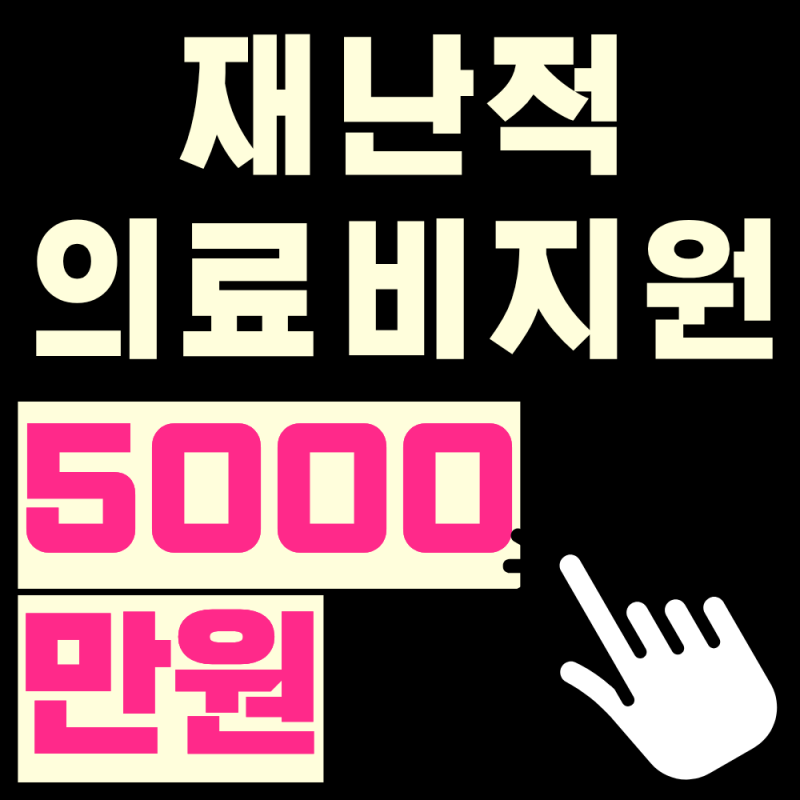 2026 재난적 의료비 최대5000만원 신청방법(지원대상, 지원금액)