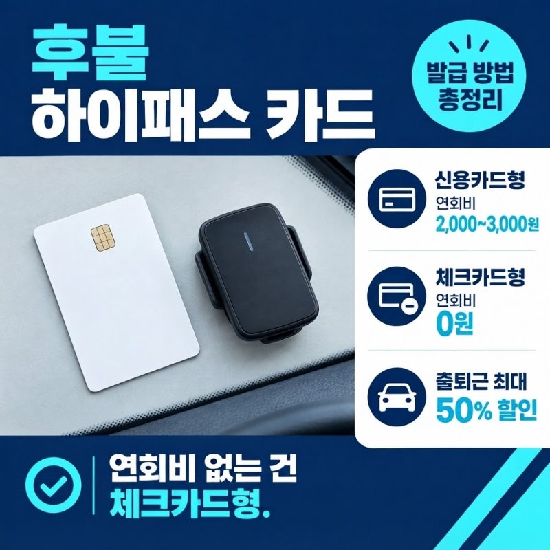 "연회비 내고 쓰셨죠?" 후불 하이패스 카드 발급 방법과 연회비 없는 카드 조건 정리