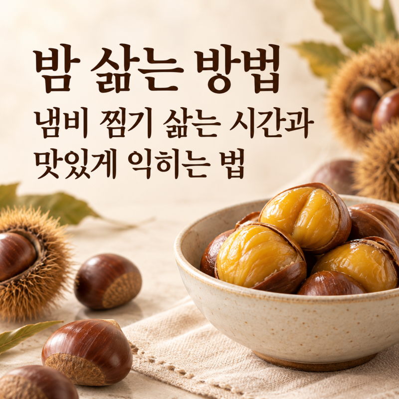 밤 삶는 방법 냄비 찜기 삶는 시간과 맛있게 익히는 법