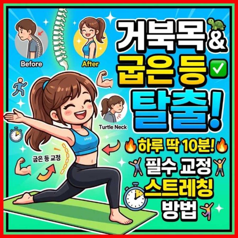 거북목과 굽은 등 교정을 위한 매일 10분 스트레칭 방법