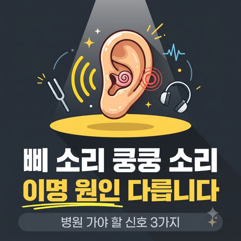 이명 원인, 삐 소리와 쿵쿵 소리가 다른 이유와 병원 신호 3가지