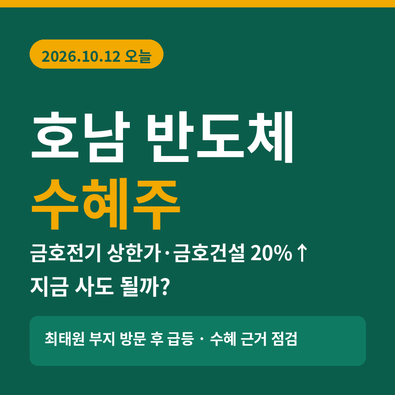 호남 반도체 수혜주 금호전기 금호건설 오늘 상한가, 최태원 SK그룹 회장 방문에 급등