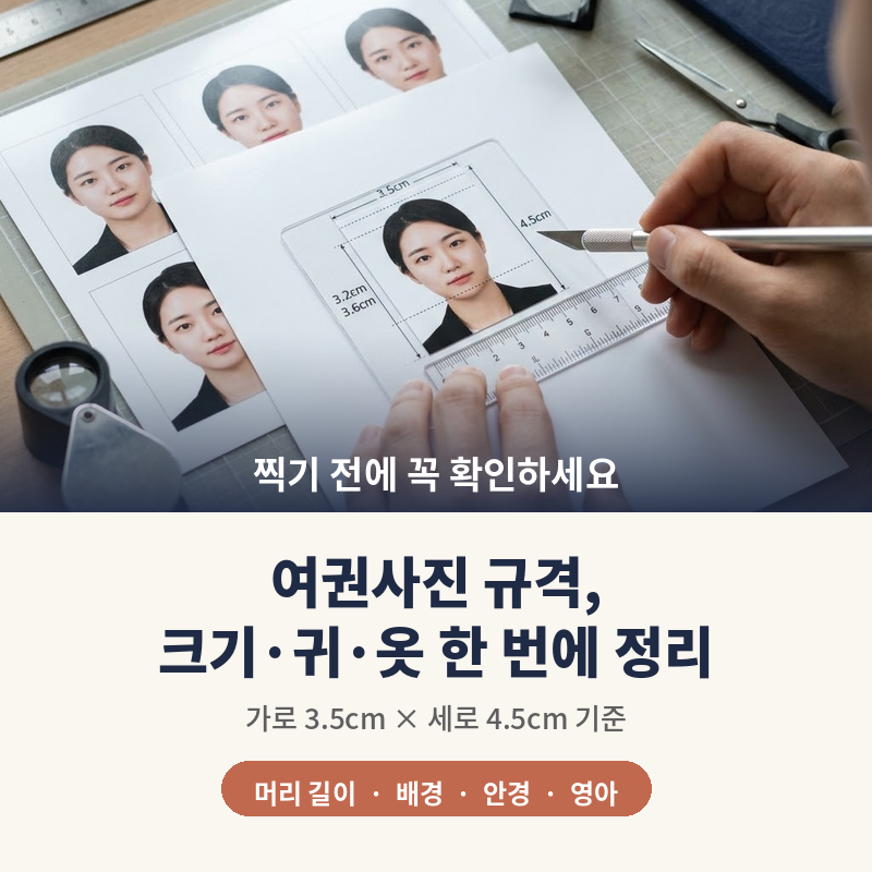 여권사진 규격, 크기·귀·눈썹·옷은 어떻게 맞춰야 할까?