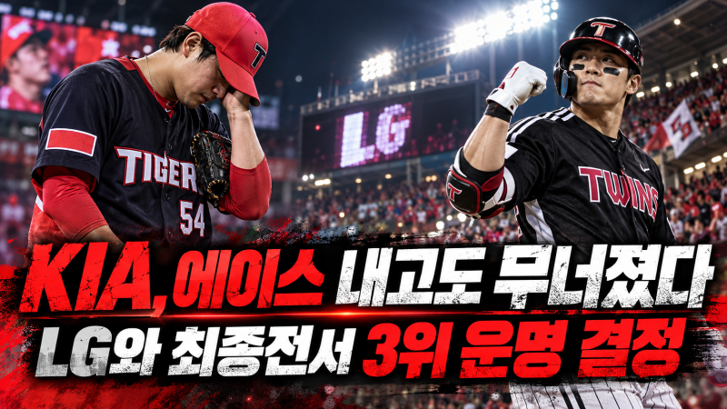 KIA, 에이스 내고도 무너졌다…LG와 최종전서 3위 운명 결정