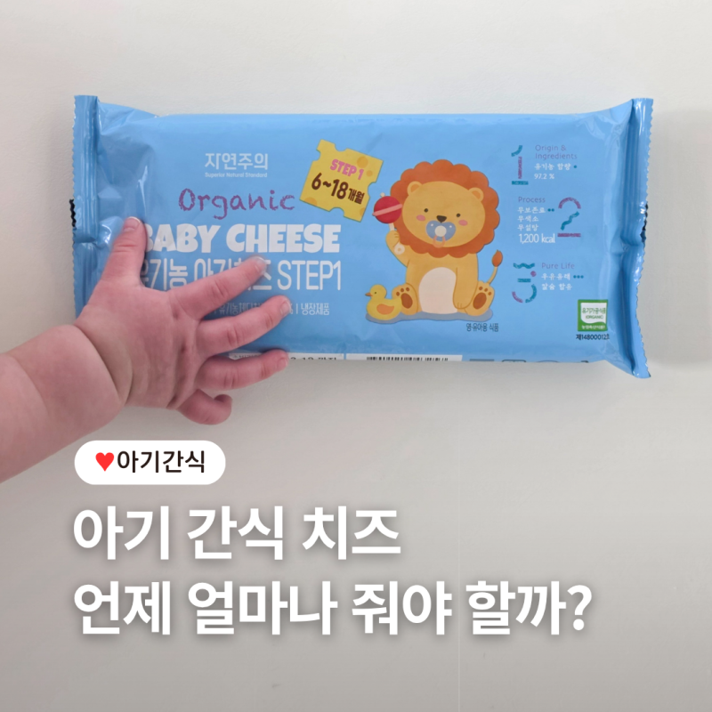 7개월 아기 간식·치즈 언제 얼마나 줘야 할까? (자연주의 유기농 아기치즈)