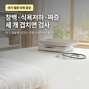 아기 철분 부족 증상 체크리스트와 아기 철분제 시기 | 모유 수유 아기는 4개월부터?
