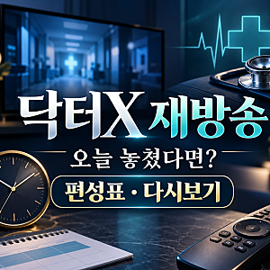 닥터X 재방송 편성표 오늘 놓쳤다면? SBS Plus 시간다시보기 정리