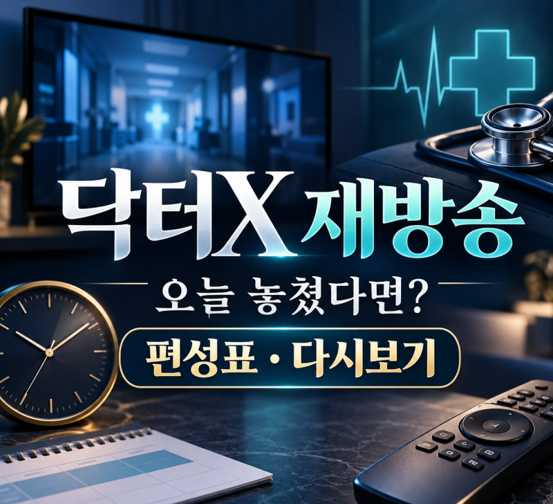 닥터X 재방송 편성표 오늘 놓쳤다면? SBS Plus 시간다시보기 정리