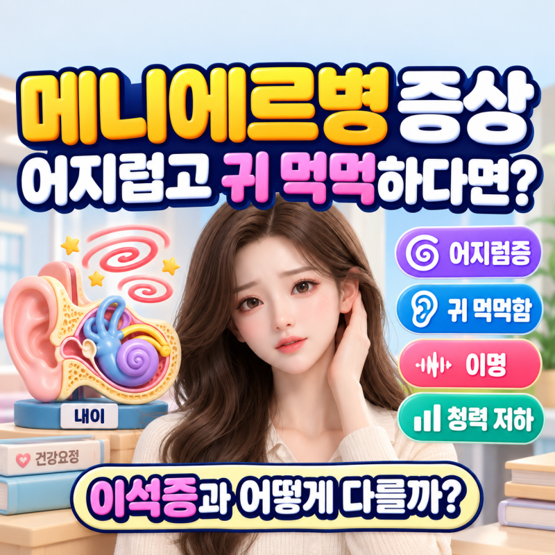 메니에르병 증상, 귀 먹먹하고 어지럽다면? 원인·치료·약 총정리