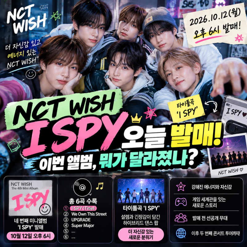NCT WISH ‘I SPY’ 오늘 발매, 뭐가 달라졌나?