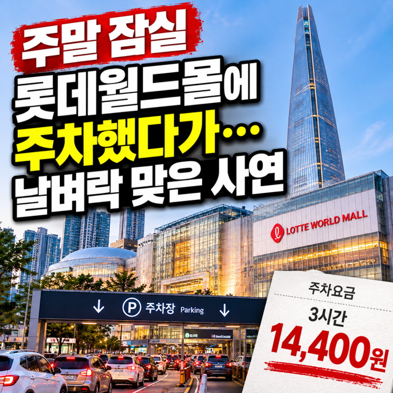 잠실 롯데월드몰 주차비 60% 인상! 주말 3시간에 1만4400원…서울 주요 쇼핑몰 주차요금 총정리