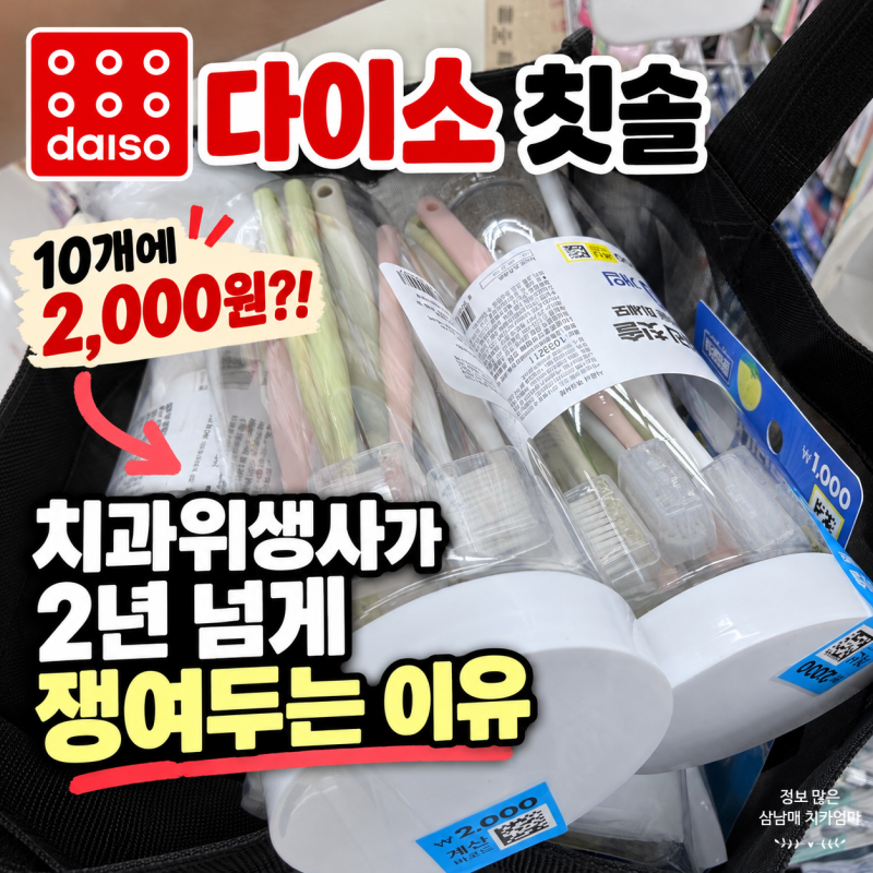 다이소 칫솔 10개에 2천원?! 치과위생사가 2년 넘게 쟁여두는 이유