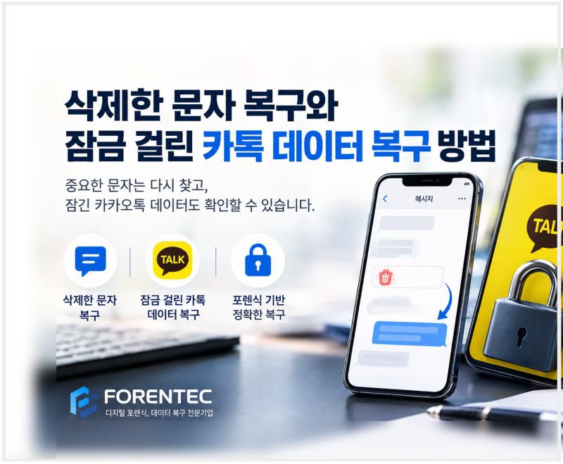 삭제한 문자 복원 포렌식과 잠금 걸린 카톡 데이터 복구는 가능할까?