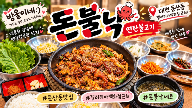 둔산동 점심식사 추천 돈불낙 대전둔산동직영점, 직화향 가득한 둔산동 맛집