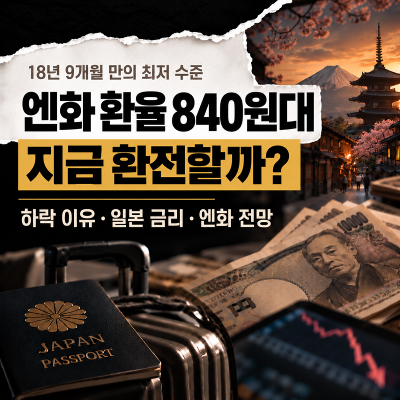 엔화 환율 840원대, 지금 환전할까? 하락 이유와 일본 금리 전망