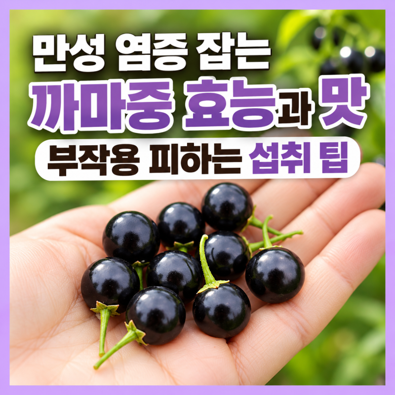 만성 염증 잡는 까마중 효능과 맛, 부작용 피하는 건강 섭취 팁