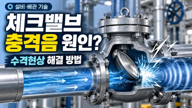 체크밸브에서 '쾅' 소리가 나는 이유는? 수격현상 원인과 해결 방법 총정리