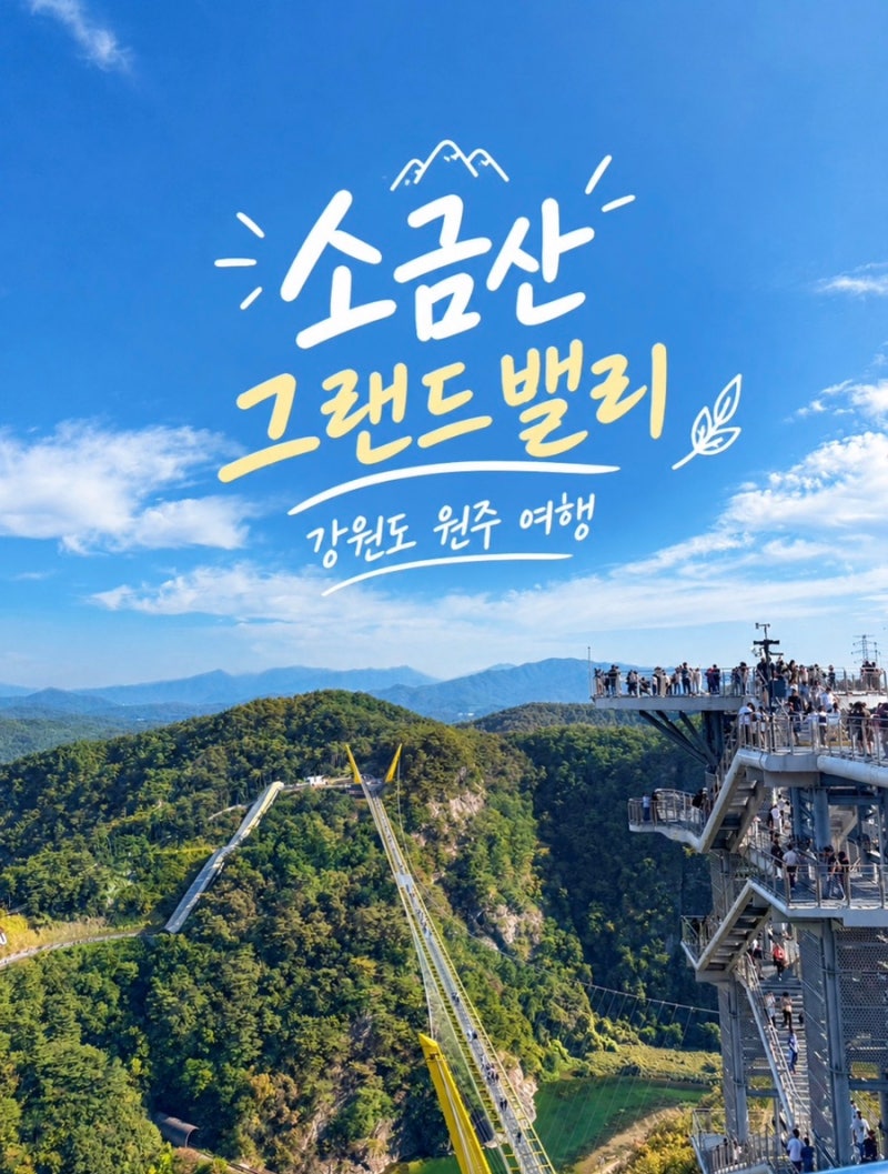 강원도 원주 가볼만한 곳 원주 여행 | 원주 소금산 그랜드 밸리 솔직후기 | 출렁다리 울렁다....