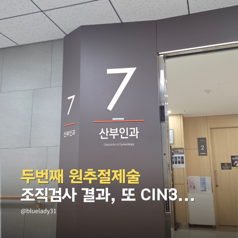 두번째 원추절제술, 조직검사 결과 또 CIN3단계라니..