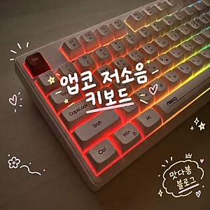 [내돈내산] 가성비 사무실/기숙사 저소음 키보드 추천 ! 앱코 저소음 풀배열 멤브레인 108키 ....