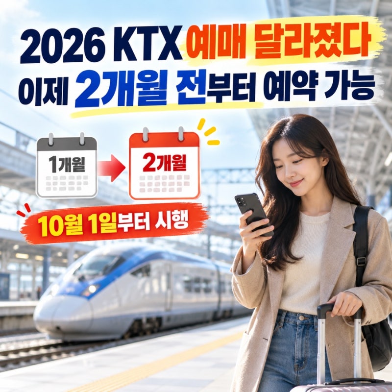 2026 KTX 승차권 예매 2개월 전부터｜달라진 예약방법 총정리