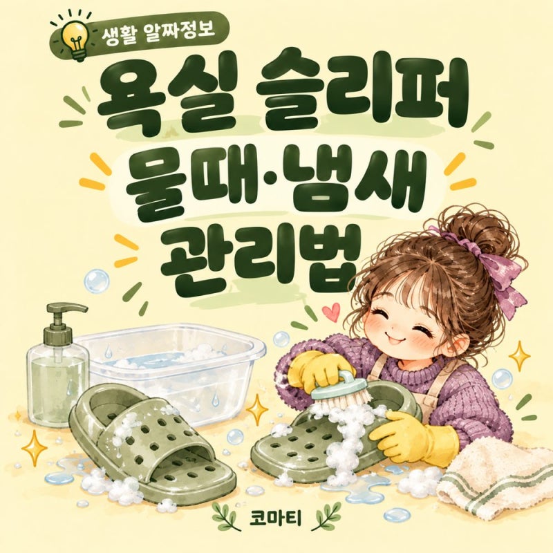 욕실 슬리퍼, 물때와 냄새를 줄이는 관리법