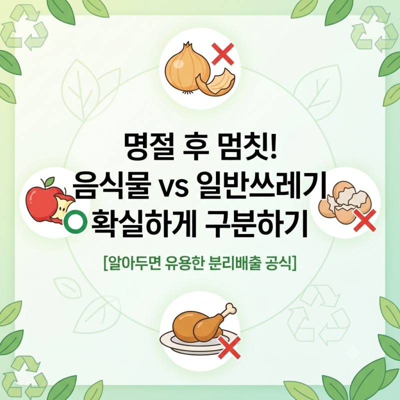 명절만 지나면 멈칫! 음식물 쓰레기와 일반 쓰레기, 확실하게 구분하는 법!!!
