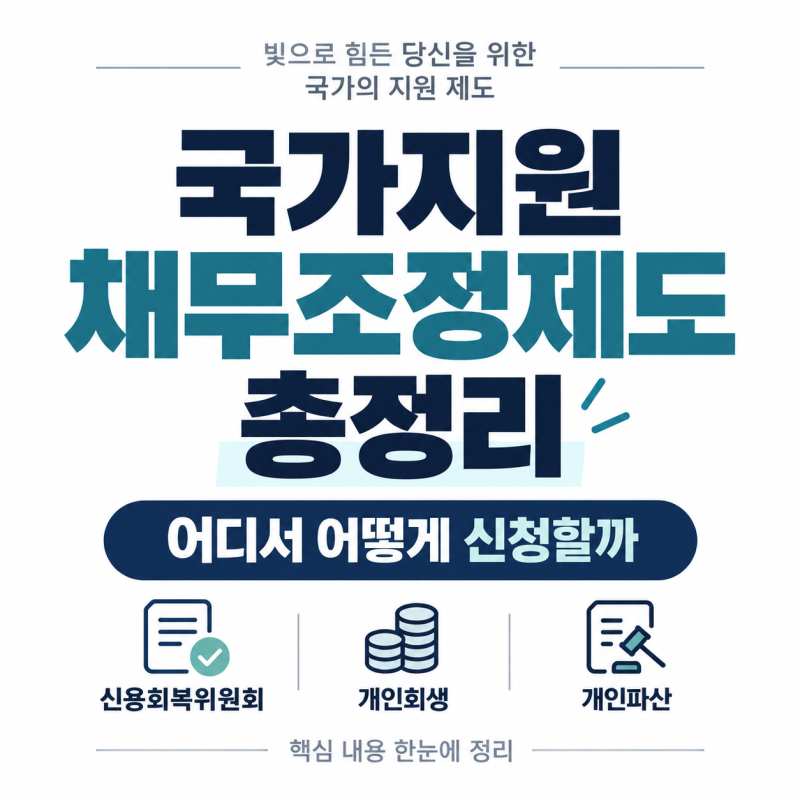 국가지원 채무조정제도 총정리 / 어디서 어떻게 신청할까